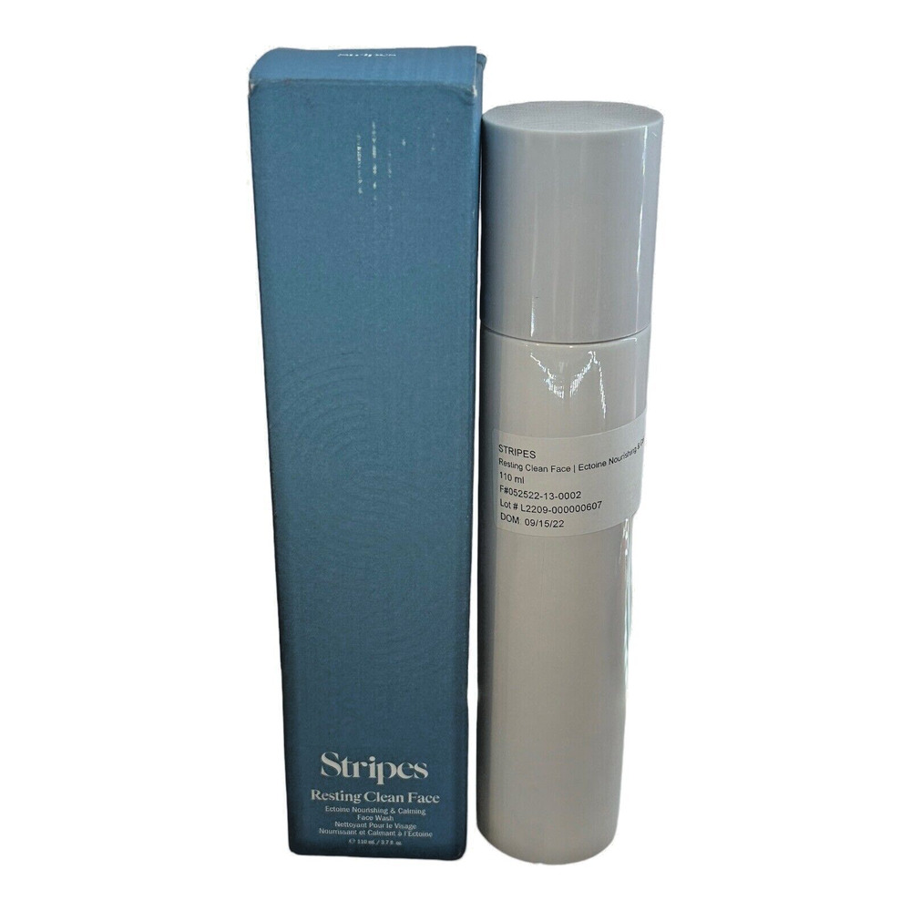 Stripes RESTING CLEAN FACE Ectoine Nourishing Calming Face Wash 3.7 fl oz‎ READ!